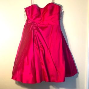 Teri Jon Fuschia cocktail dress with straps. New with tags. Size 8.